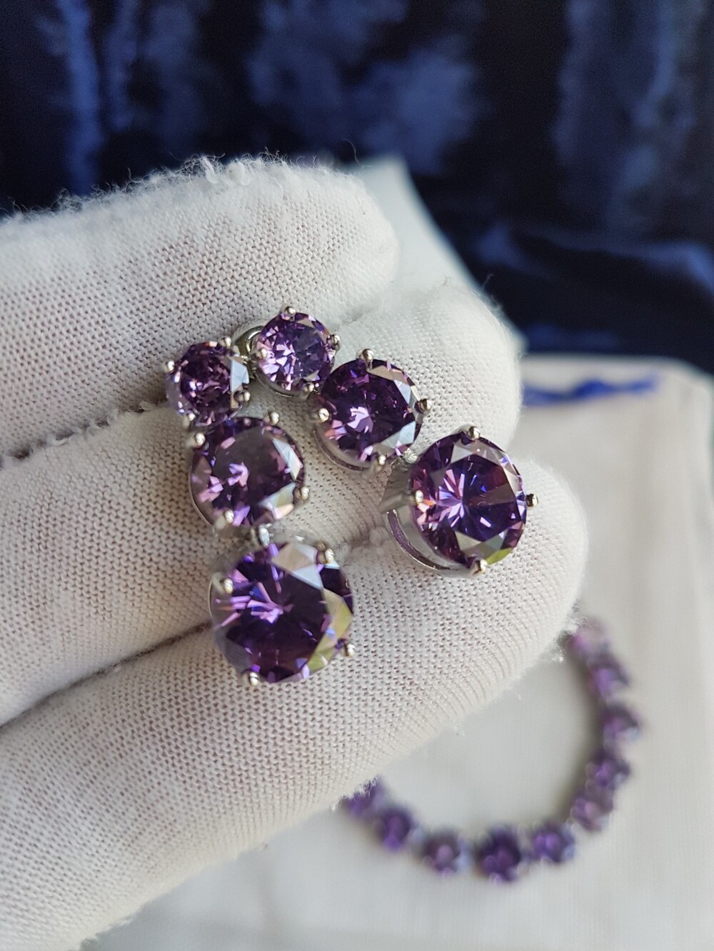 Swarovski Elements Platinum Plated Round Drop Earrings NEW